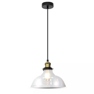 Lampa wisząca przezroczysta VT-7210 1xE27x60W wym: 110x24x24 cm V-TAC 851500 Lampa wisząca przezroczysta VT-7210 1xE27x60W wym: 110x24x24 cm V-TAC 851500