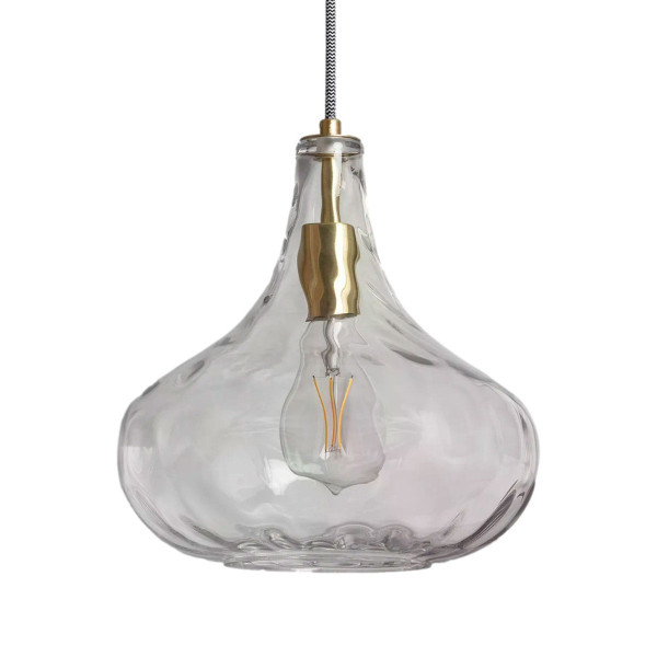 Lampa wisząca przezroczysto-złota Pico 1xE27x40W wym: 140x27x27 cm Abruzzo 852289