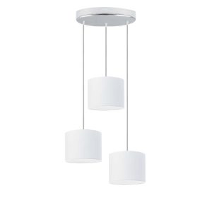 Lampa wisząca PUEBLO 3-punktowa Chrom/ Biały 961097 Lampa wisząca PUEBLO 3-punktowa Chrom/ Biały 961097