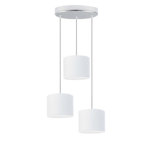 Lampa wisząca PUEBLO 3-punktowa Chrom/ Biały 961097