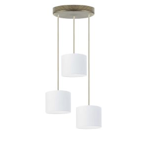 Lampa wisząca PUEBLO 3-punktowa Stare złoto/ Biały 949454 Lampa wisząca PUEBLO 3-punktowa Stare złoto/ Biały 949454