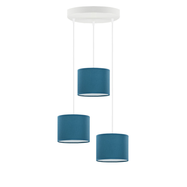 Lampa wisząca PUEBLO 3 punkty Biały/Morski 949437