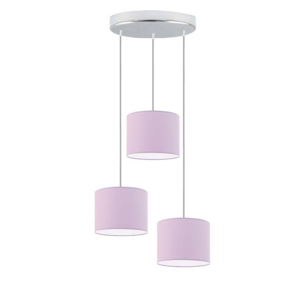 Lampa wisząca PUEBLO regulowana Chrom/ Jasny Fioletowy 963811