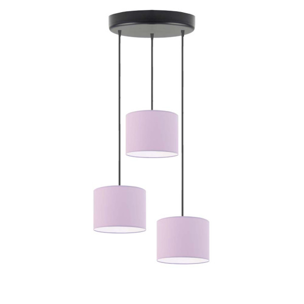 Lampa wisząca PUEBLO regulowana Czarny/ Jasny Fioletowy 961125