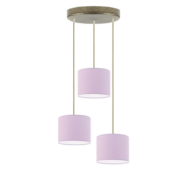 Lampa wisząca PUEBLO regulowana Stare złoto/ Jasny Fioletowy 949354