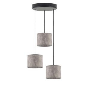 Lampa wisząca PUEBLO sufitowa 3 pkt Czarny/ Szary Melanż (Beton) 961641 Lampa wisząca PUEBLO sufitowa 3 pkt Czarny/ Szary Melanż (Beton) 961641