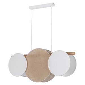 Lampa wisząca Pulse 3-punktowa drewniana beżowa 296345 Lampa wisząca Pulse 3-punktowa drewniana beżowa 296345