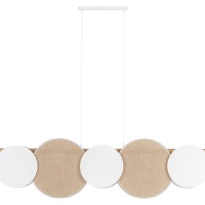 Lampa wisząca Pulse 5-punktowa drewniana beżowa 296348 Lampa wisząca Pulse 5-punktowa drewniana beżowa 296348