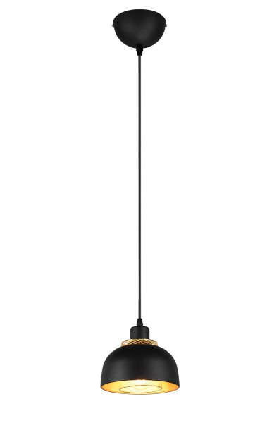 Lampa wisząca PUNCH czarno-złota 1xE27x40W wym:150x18x18cm IP20 RL 990279