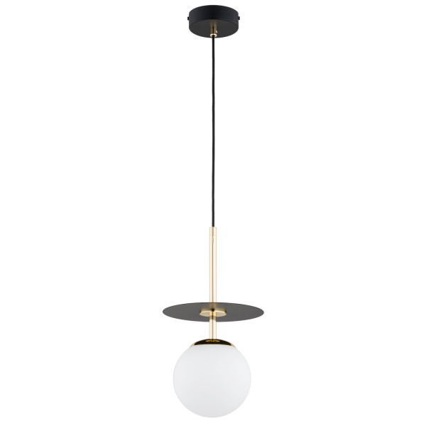 Lampa wisząca QEENCY biała kula czarna 1xE14x10W wym:80x20x20cm IP20 Alfa 1018910