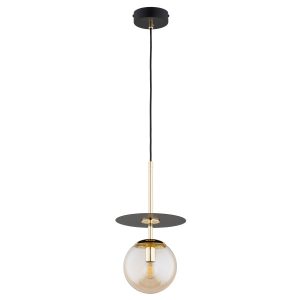 Lampa wisząca QEENCY bursztynowa kula czarna 1xE14x10W IP20 Alfa 1019233 Lampa wisząca QEENCY bursztynowa kula czarna 1xE14x10W IP20 Alfa 1019233