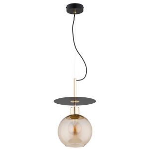 Lampa wisząca QEENCY bursztynowa kula na sticku czarna 1xE27x15W IP20 Alfa 1019381 Lampa wisząca QEENCY bursztynowa kula na sticku czarna 1xE27x15W IP20 Alfa 1019381