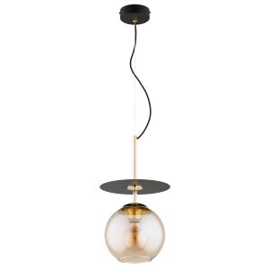 Lampa wisząca QEENCY bursztynowa kula na sticku czarna 1xE27x15W IP20 Alfa 1019028 Lampa wisząca QEENCY bursztynowa kula na sticku czarna 1xE27x15W IP20 Alfa 1019028