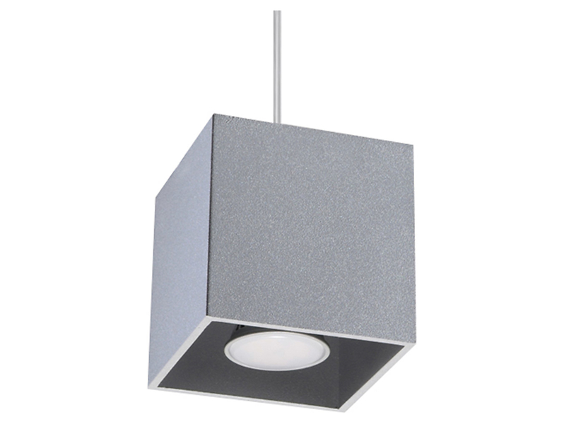 Lampa wisząca Quad aluminiowa szara 52361