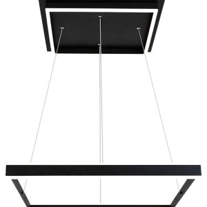Lampa wisząca Quadro czarna matowa-biała LED 1x60W 4000K 1670lm Rabalux 852620 Lampa wisząca Quadro czarna matowa-biała LED 1x60W 4000K 1670lm Rabalux 852620