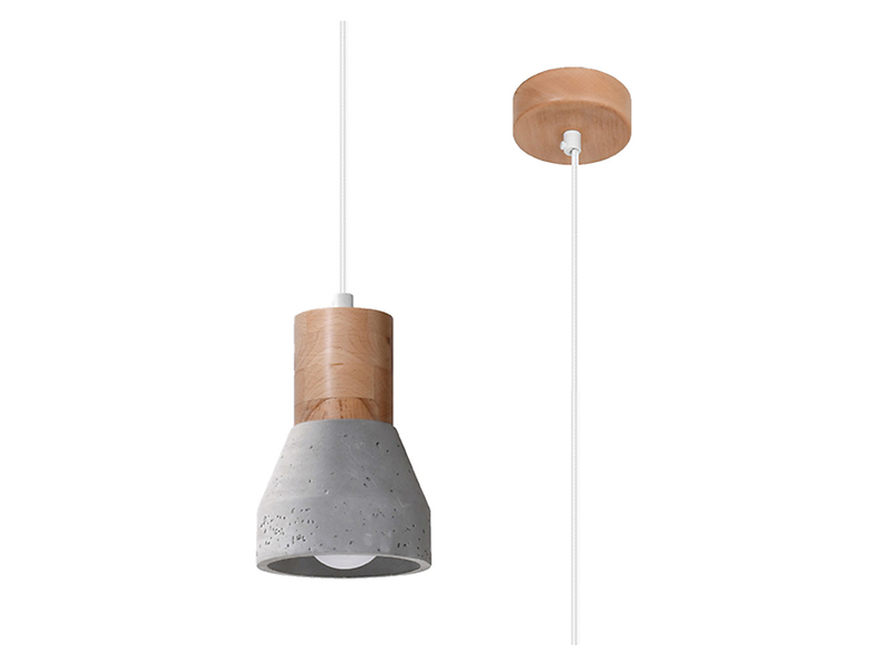 Lampa wisząca Qubic betonowa szara 52552