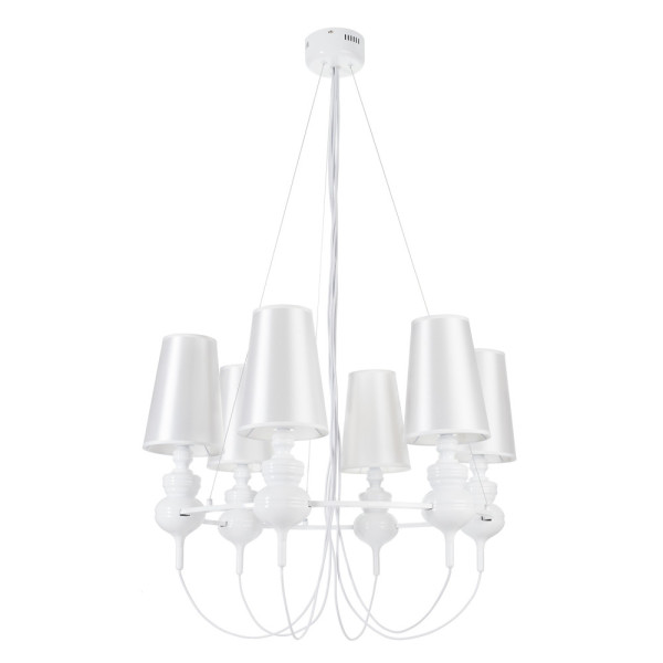 Lampa wisząca QUEEN-6 biała 755349