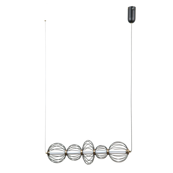 Lampa wisząca RABEL czarna matowa LED 5x18W Ciepła biel 1116lm Italux 836445