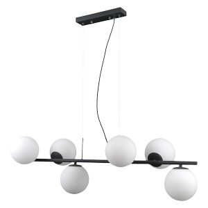 Lampa wisząca Raddi 6-punktowa stalowa biało-czarna 63583 Lampa wisząca Raddi 6-punktowa stalowa biało-czarna 63583