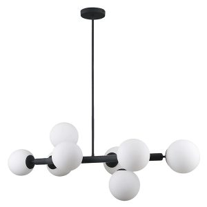 Lampa wisząca Raddi 8-punktowa stalowa biało-czarna 63586 Lampa wisząca Raddi 8-punktowa stalowa biało-czarna 63586