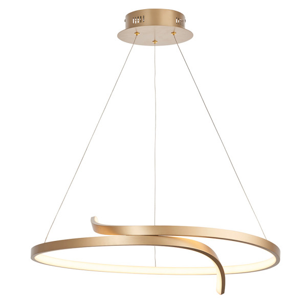 Lampa wisząca RAFE szczotkowana złoto-biała LED 36,5W 3000K 1800lm Endon 1030051