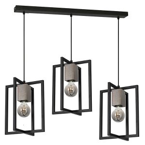 Lampa wisząca Ralph 3-punktowa metalowa czarna 53104 Lampa wisząca Ralph 3-punktowa metalowa czarna 53104