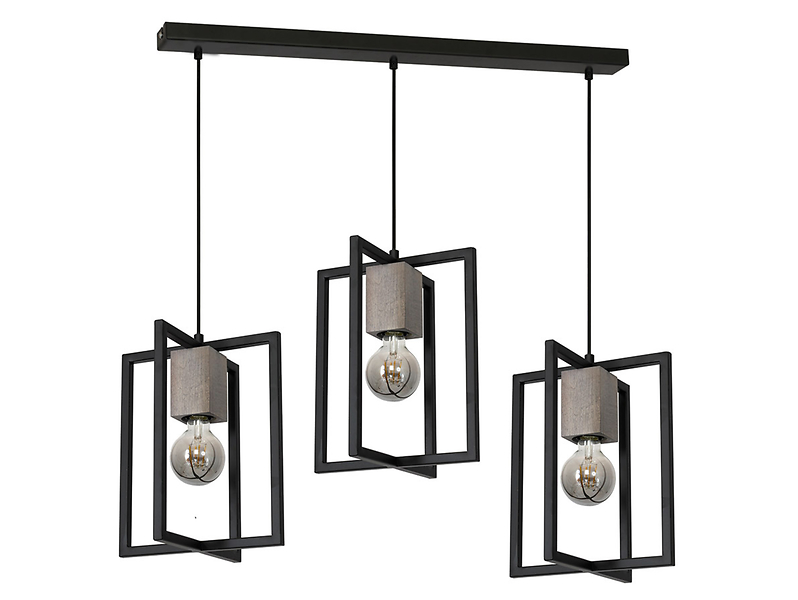 Lampa wisząca Ralph 3-punktowa metalowa czarna 53104