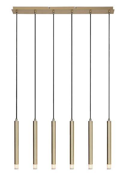 Lampa wisząca RAMIRA złoto-przezroczysty 6xG9x5W IP20 Rabalux 989845