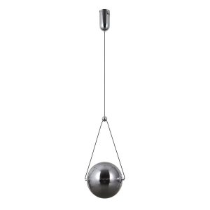 Lampa wisząca RASTIA chromowana dymiona LED 1x9W Ciepła biel 825lm Italux 847936 Lampa wisząca RASTIA chromowana dymiona LED 1x9W Ciepła biel 825lm Italux 847936