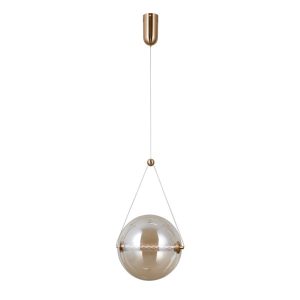 Lampa wisząca RASTIA złoto-bursztynowy LED 1x12W Ciepła biel 1095lm Italux 845824 Lampa wisząca RASTIA złoto-bursztynowy LED 1x12W Ciepła biel 1095lm Italux 845824