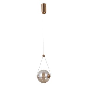 Lampa wisząca RASTIA złoto-bursztynowy LED 1x6W Ciepła biel 550lm Italux 845989 Lampa wisząca RASTIA złoto-bursztynowy LED 1x6W Ciepła biel 550lm Italux 845989
