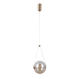 Lampa wisząca RASTIA złoto-bursztynowy LED 1x9W Ciepła biel 825lm Italux 846000 Lampa wisząca RASTIA złoto-bursztynowy LED 1x9W Ciepła biel 825lm Italux 846000