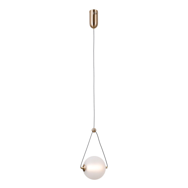 Lampa wisząca RASTIA złoto-opalowa LED 1x6W Ciepła biel 650lm Italux 845719