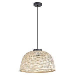 Lampa wisząca Rattan metalowa beżowo-czarna 299690 Lampa wisząca Rattan metalowa beżowo-czarna 299690