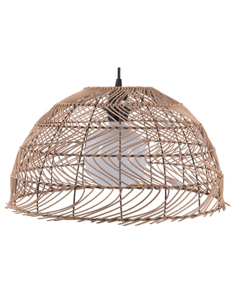 Lampa wisząca rattanowa ażurowa brązowa 60757