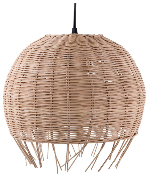 Lampa wisząca rattanowa boho brązowa 60806
