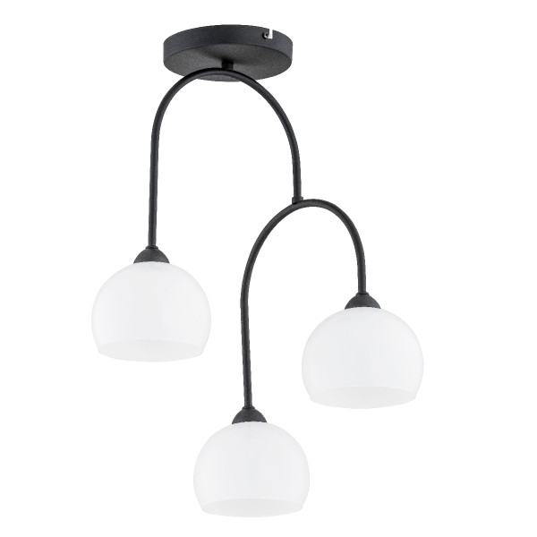 Lampa wisząca RAVE opadające ramiona czarna 3xE14x10W IP20 Alfa 1019226