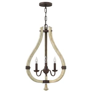 Lampa wisząca rdzawe żelazo Middlefield 3xE14x60W Hinkley 849410