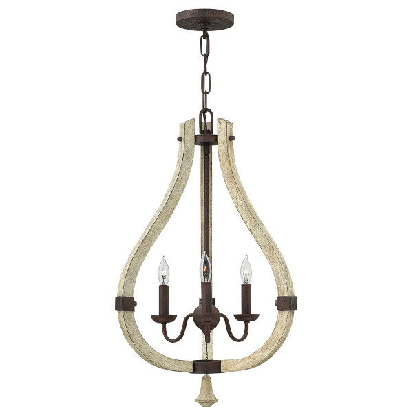 Lampa wisząca rdzawe żelazo Middlefield 3xE14x60W Hinkley 849410