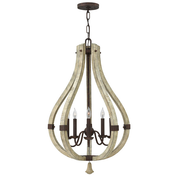 Lampa wisząca rdzawe żelazo Middlefield 5xE14x60W Hinkley 849479