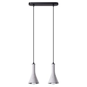 Lampa wisząca Rea 2-punktowa betonowa szara 328972