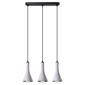 Lampa wisząca Rea 3-punktowa 110 cm betonowa szara 328984