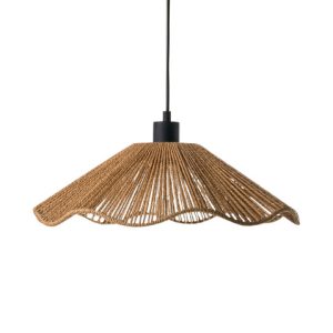 Lampa wisząca ręcznie wykonany papierowy klosz naturalny 825293