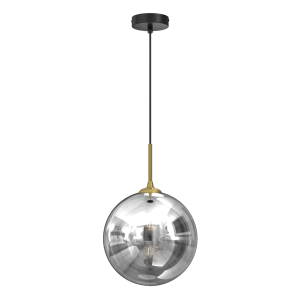 Lampa wisząca REFLEX czarny-złoty metal szkło E27 90 cm 1071934