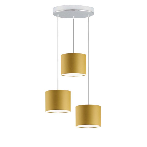 Lampa wisząca regulacja PUEBLO Chrom/ Musztardowy 961648