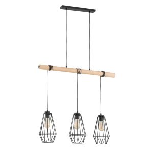 Lampa wisząca REJA jasne drewno-czarna 3xE27x15W wym:120x95x20cm IP20 Alfa 991297 Lampa wisząca REJA jasne drewno-czarna 3xE27x15W wym:120x95x20cm IP20 Alfa 991297