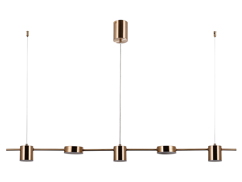 Lampa wisząca Remdal LED 5-punktowa aluminiowa złota 45609