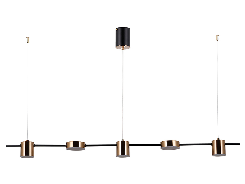 Lampa wisząca Remdal LED 5-punktowa aluminiowa złota 45608