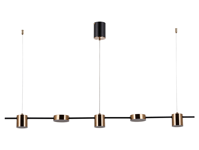 Lampa wisząca Remdal LED 5-punktowa metalowa brązowa 44918
