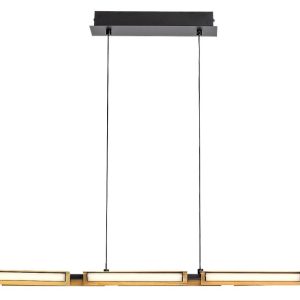 Lampa wisząca Remiel czarna matowa-biała LED 1x30W 3000K 1570lm Rabalux 852552